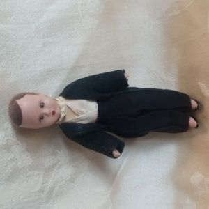 Collectible Vintage Storybook Groom Doll Plastic Sleepy Eyes